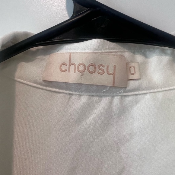 Choosy Tie Front White Mini Dress - Picture 2 of 5